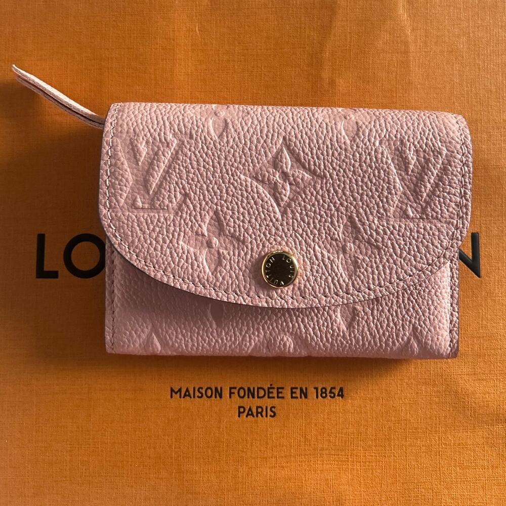 Louis Vuitton Rosalie Coin Purse Rose Poudre Monogram Empreinte New